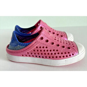 Skechers Foamies Guzman Steps Girls Slip On Rubber Waterproof Shoes Pink Size 13